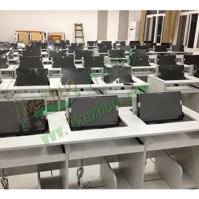 佛山厂家 翻转式电脑桌 电脑隐藏显示器桌