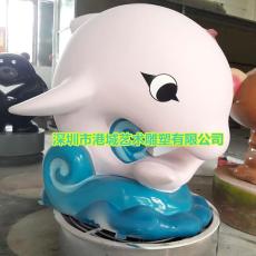 源头厂家-玻璃钢海豚卡通雕塑定制零售价格