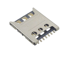 直销NANO SIM卡座6-1P 7P直插式1.25H连接器