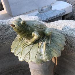 石雕青蛙喷水青蛙摆件小青蛙吐水定制大理石