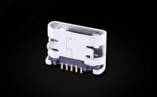 MICRO USB5p母座5Pin连接器 插板脚5.65直边