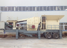 时产80吨青石移动加工制砂机简易移动破碎站