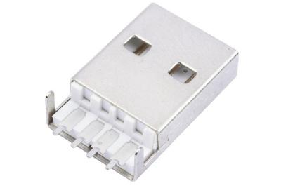 A公USB4.0公头180度贴板SMT贴片式USB插头