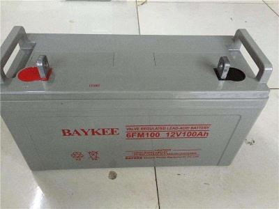 BAYKEE蓄电池6FM10012V100AH工厂直销报价