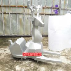 批发零售价格玻璃钢抽象鹿雕塑深圳专业厂家