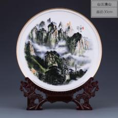陶瓷旅游纪念品瓷盘定制 旅游文化礼品瓷盘
