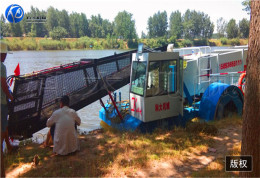 河道水浮莲打捞船  收割清理水草机械