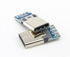 USB3.1 type c公头24PIN 3.1带板快速充电