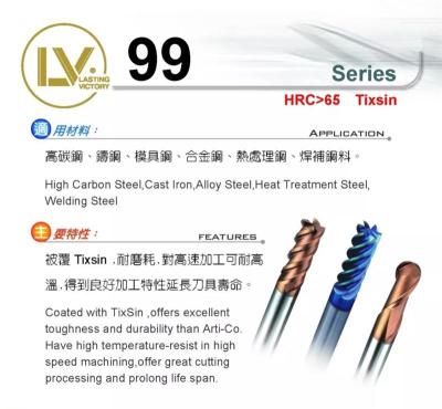 台湾生产LV铣刀2刃深沟专用长头球型立铣刀