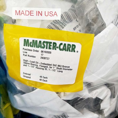 McMaster-Carr青铜套筒轴承2938T27