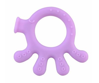 手掌章鱼咬咬胶宝宝磨牙硅胶牙胶玩具