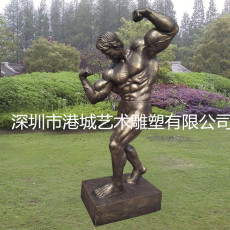 全民运动主题玻璃钢健身人物雕塑报价厂家