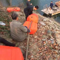 白石窑电厂拦水草浮桶悬浮式拦污排安装方法