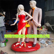 广州商业购物街抽象都市女性雕塑报价厂家