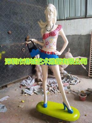 广州商业购物街抽象都市女性雕塑报价厂家