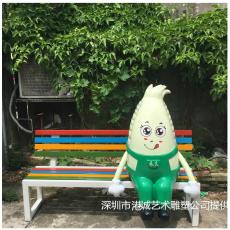 农业观光园卡通玉米休闲椅雕塑零售批发厂家