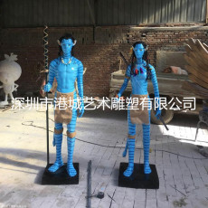 河南影视人物模型玻璃钢阿凡达雕像定制厂家