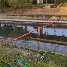 关河水库水葫芦拦截浮筒分体式拦污排安装
