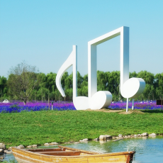 湖南音乐校园文化玻璃钢音乐符号雕塑报价厂