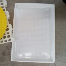 方形開食盤 雞雛用塑料采食盤 白色開食料盤
