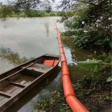 清溪水电站浮式拦污排进水口拦漂设施安装