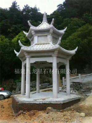 现代中式凉亭 石雕石亭子 古建六角凉亭