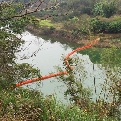 水电站浮动式拦污排进水口导漂排装置