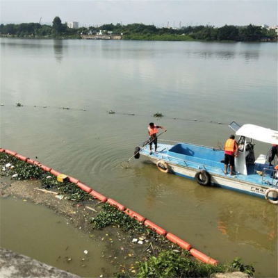 河道内漂浮物拦截浮球电站拦漂浮桶制作