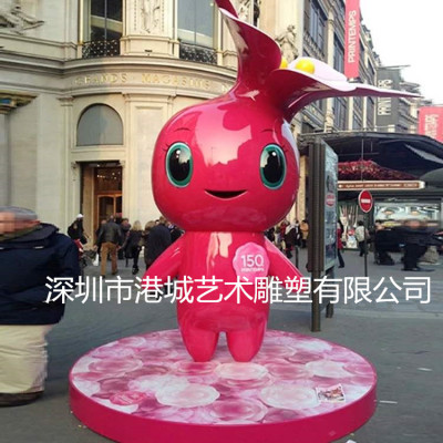 梅州玻璃钢卡通木棉花雕塑批量生产做工精细