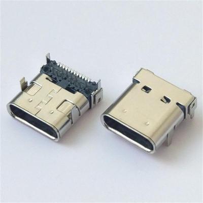 USB Type-c 24P母座 前插后贴四脚插板