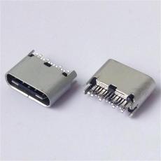 Type-c夾板母座 USB24P直插母座板上高5.3