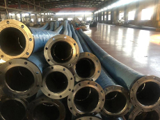 生产DN400mm法兰疏浚胶管大口径低压钢丝胶