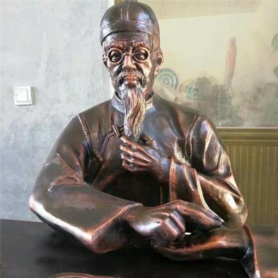 大夫把脈雕像醫(yī)生中醫(yī)人物銅塑像醫(yī)院裝飾