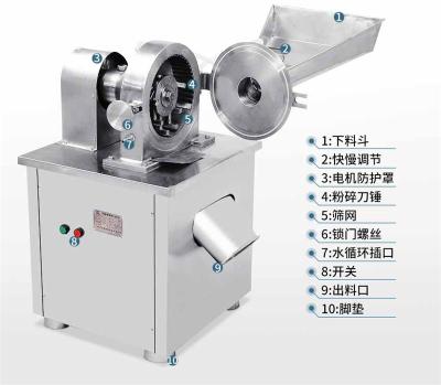 食品香辛料八角胡椒不锈钢水冷锤粉碎机