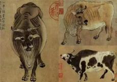 五牛圖絲綢畫卷珍藏版