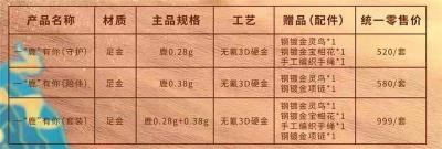 一鹿有你国风金饰礼盒套装