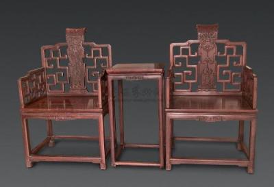 上海古董坏椅子修复老红木托盘老红木镜维修