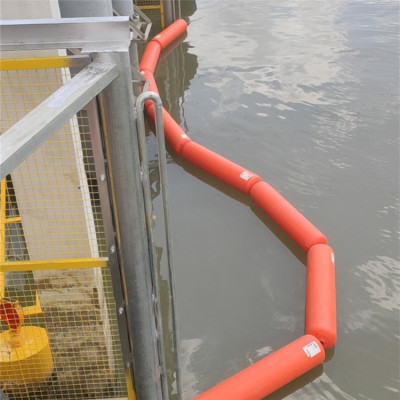 河道水下挂栅拦漂浮体浮式拦污排制作方法