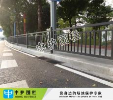 广州车行道黑色护栏 木棉花雕刻护栏 市政
