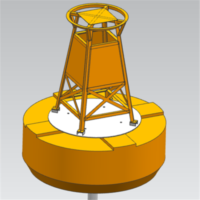直径2.4米圆柱形浮标海上航道灯浮标价格
