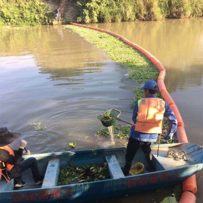 河道漂浮物拦漂浮体电站上游拦污浮排设计