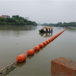 河道漂浮物拦漂网大跨度拦污浮排技术方案
