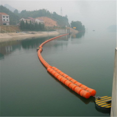 水葫芦拦漂网石门水库进水口拦污漂排施工