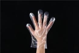 薄膜手套 聚乙烯PE材料压纹防滑左右手共用