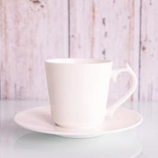 純白陶瓷咖啡杯碟套裝簡約家用下午茶水杯