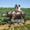 乡村牛主题文化玻璃钢农耕大水牛雕塑定制价