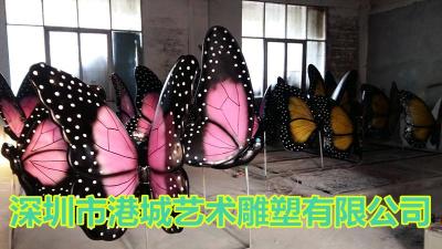 桂林观光旅游区仿真昆虫玻璃钢蝴蝶雕塑厂家