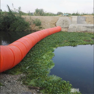 泵站取水口拦污浮漂河道上游拦漂排方案设计