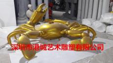 佛山商业街美陈玻璃钢大螃蟹雕塑定制工厂