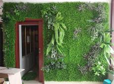 仿真植物墙 背景墙塑料草坪 绿植墙形象墙